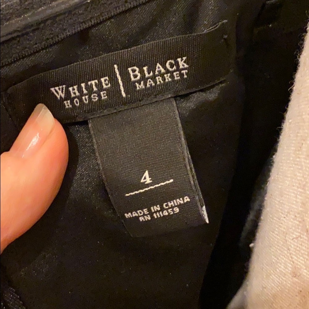 White House Black Market| strapless satin dress - Picture 4 of 5